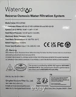 Système de filtration d'eau par osmose inverse Waterdrop WD-G3P600 - Nouvelle boîte ouverte