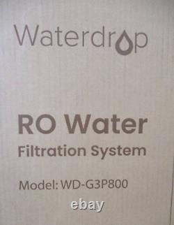 Système de filtration d'eau par osmose inverse Waterdrop WD-G3P800 avec un robinet intelligent NEUF