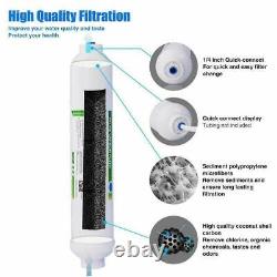 Système de filtration d'eau par osmose inverse à 5 étapes, débit de 75 GPD, purificateur d'eau potable + 9 filtres.