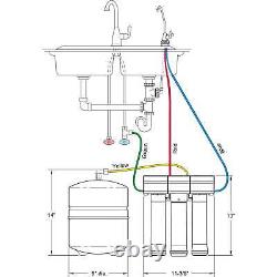 Système de filtration d'eau par osmose inverse sous évier (ECOP30) Purification de l'eau
