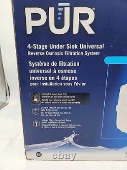 Système de filtration d'eau par osmose inverse universelle PUR PUN4RO à 4 étapes de 23,3 GPD