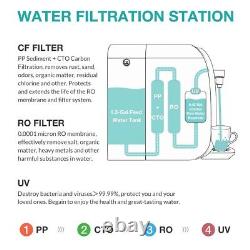 Système de filtration d'eau potable RO sur le comptoir avec distributeur de système de filtration par osmose inverse