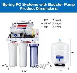 Système de filtration d'eau potable sous évier à osmose inverse ISpring à 7 étapes RCC1UP-AK