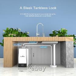 Système de filtration d'eau purificateur sans réservoir à osmose inverse RO sous l'évier