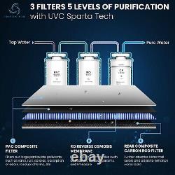 Système de filtration de comptoir TRITON H2O RO UV à osmose inverse avec distributeur à 5 étapes