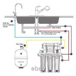 Système de filtration de l'eau en six étapes avec osmose inverse Ukoke, 75 GPD avec pompe