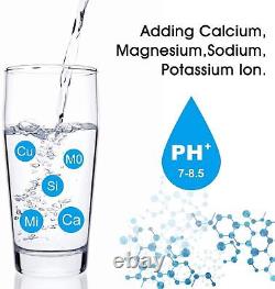 Système de filtration et de purification de l'eau à osmose inverse UV en 8 étapes avec un débit de 400 GPD et un pH alcalin +.