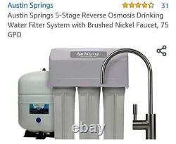 Système de filtre à eau par osmose inverse à 5 étapes RO sous l'évier avec raccordement rapide sous l'armoire