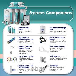 Système de filtre à eau par osmose inverse sous évier NU Aqua 100GPD période d'essai de 120 jours