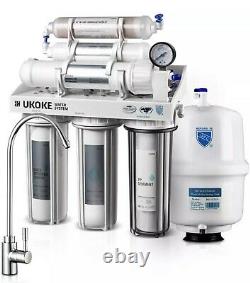Ukoke Uwfs01l 6 Étapes Système De Filtration D'eau D'osmose Inverse, 75 Gallon, Blanc