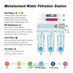 Vers Pr 6 Étape 100gpd Osmose Inverse Ro Système Alcaline Filtre D'eau Potable