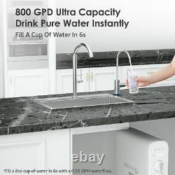 Waterdrop G3p800 800gpd Système Ro Sans Réservoir Avec Lumière Stérilisante Uv