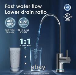 Waterdrop Ro Système De Filtration D'eau D'osmose Inverse, Sans Réservoir, 400 Gpd Flo Rapide