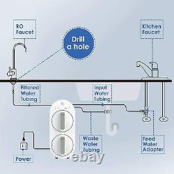 Waterdrop Ro Système De Filtration D'eau Par Osmose Inverse, 600 Gpd, Wd-g2p600-w