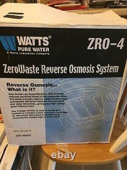 Watts Premier 0950045 Zerowaste Reverse Osmosis System Zro-4