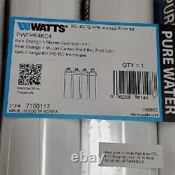 Watts Pwfpk4kc4 Filtre De Remplacement Pack Kwik-change Système D'osmose Inverse Quatre