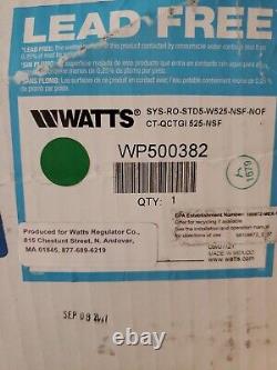 Watts W-525 5 Étapes Ro Système De Filtre À Eau À Osmose Inverse New USA 50 Gpd